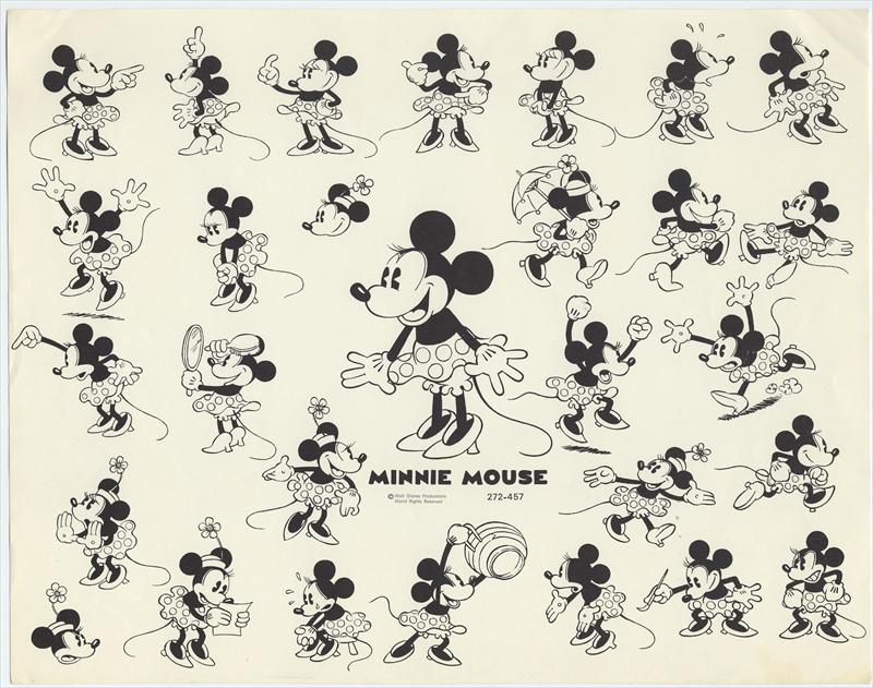 Minnie Mouse Model Sheets | Traditional Animation