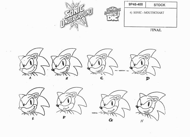 Sonic the Hedgehog Model Sheets.